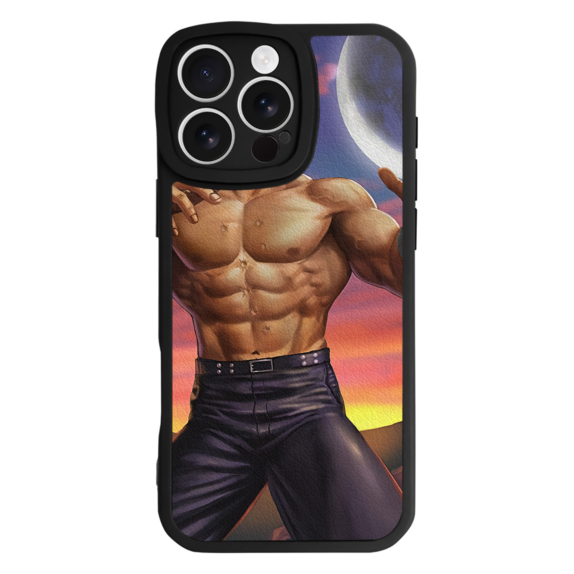 （画像用） 北斗の拳 Fist of the North Star 【iPhone 16シリーズ対応】シリコンスマホケース（レザー調） 材質：シリコン